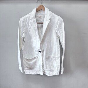 Marine Layer Striped White Cotton Blazer- Size XS